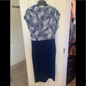 High neck business casual express dress